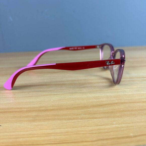 RayBan RB 1612 3777 Eyeglasses Cat Eye Transparent Pink Frame Only 48-15 130 - Picture 4 of 7